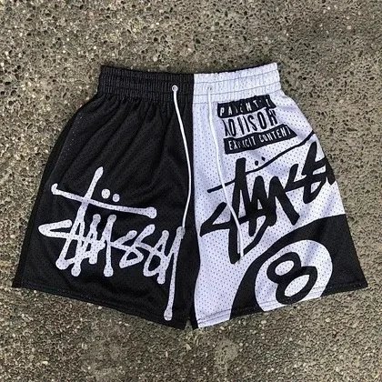 Stüssy Shorts Mesh graphic 8-ball image 3