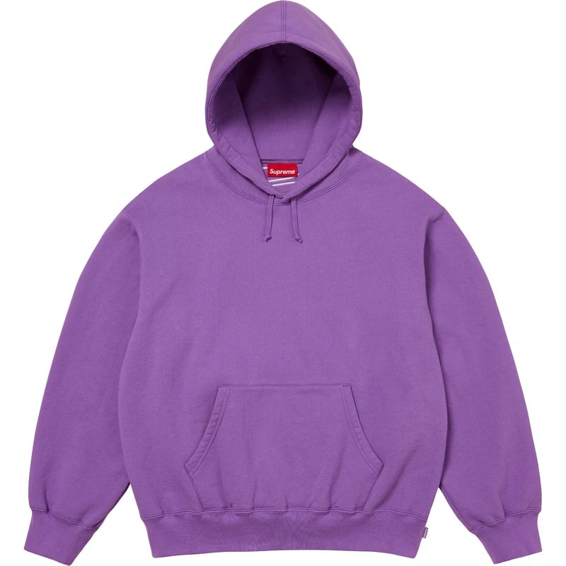 Supreme Rib Hoodie Purple
