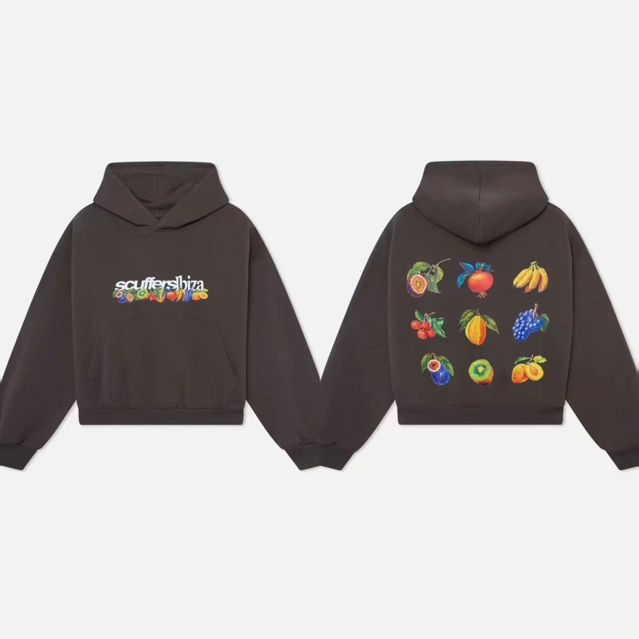 Scuffers Hoodies & Sweatshirts Logo Print Pullover Hoodie with Kangaroo Pocket — 25