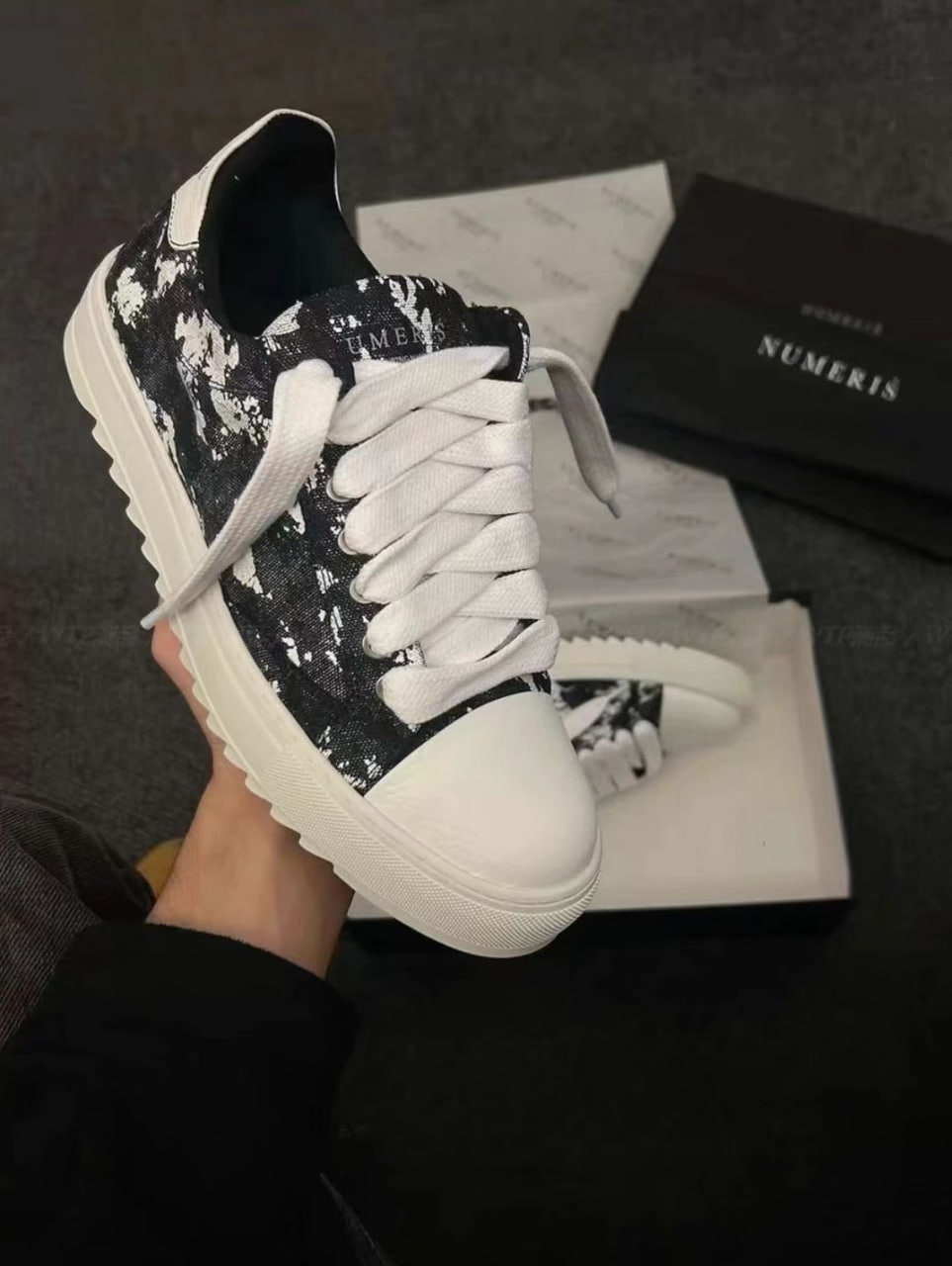 Numeris Platform Melted-Style Shell Toe Sneakers WhatsApp+86 13256727890