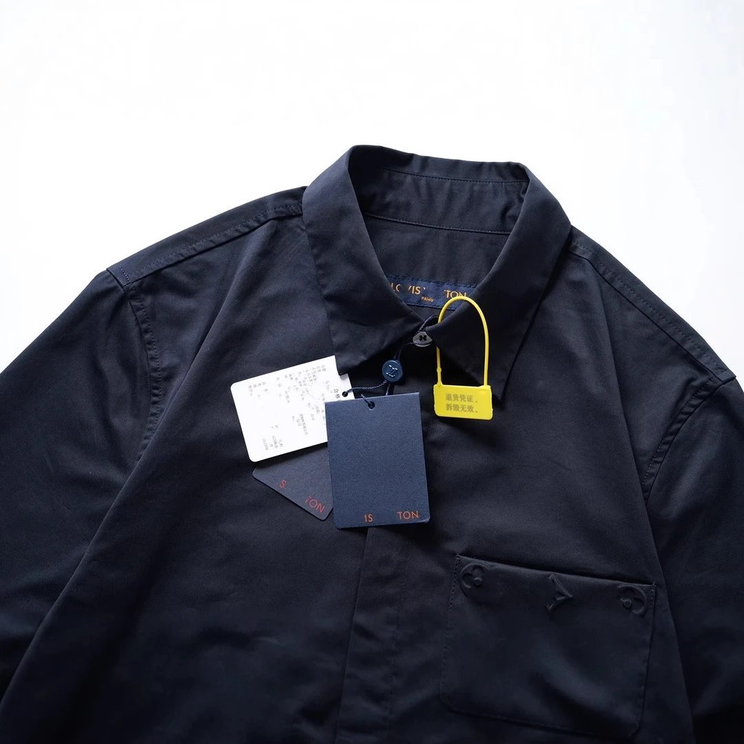 Louis Vuitton Monogram Pocket Short-Sleeve Shirt Navy - 3