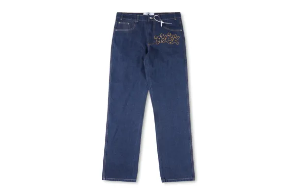Denim Tears x Levi's Embroidered Denim Jacket Navy - 4