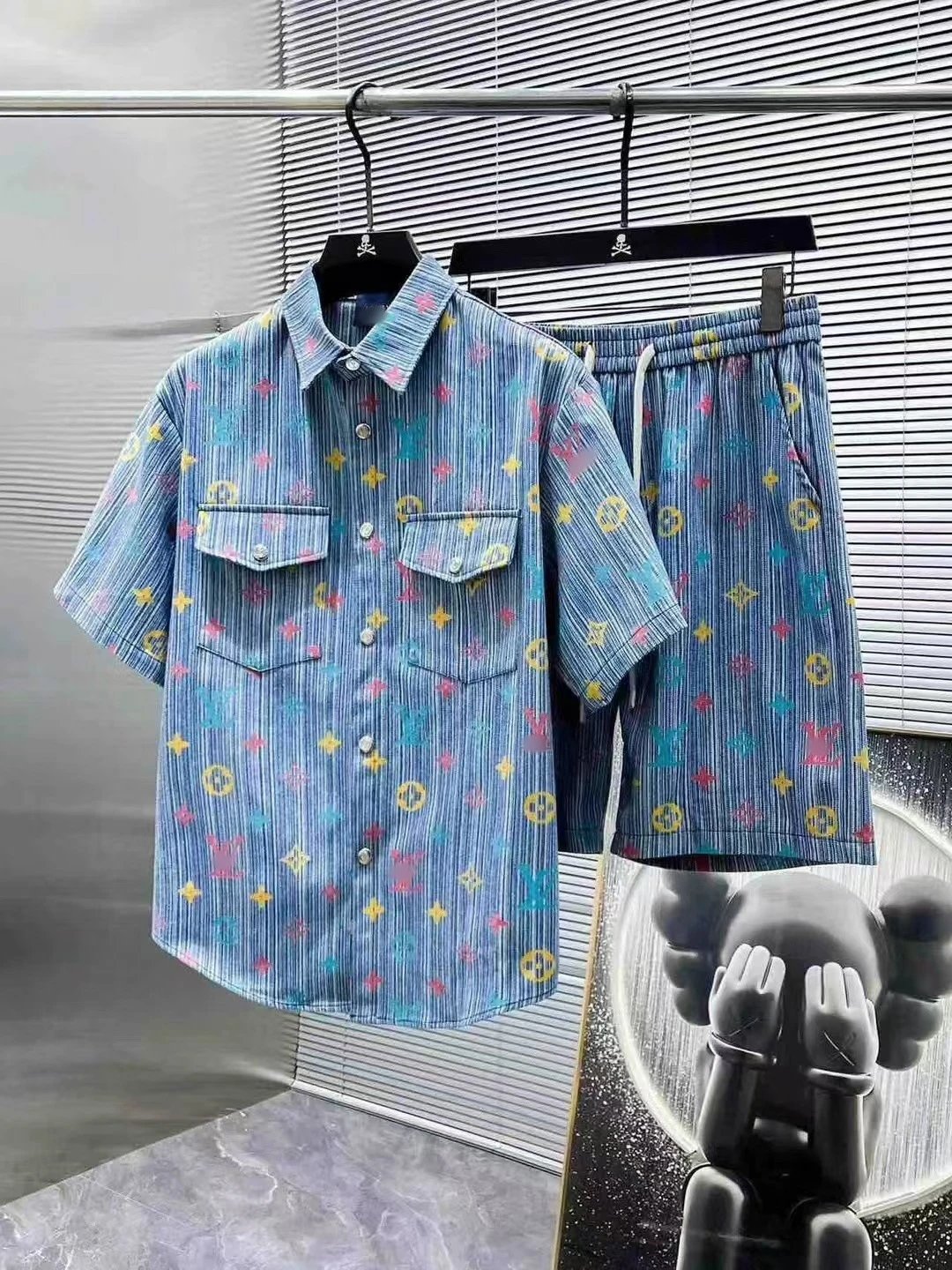 Prada Logo-Embellished White Cotton Shirt and Shorts Set - 4
