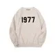 Design 1977 Graphic Crewneck Sweatshirt Beige Hoodie - 1