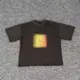 Design Abstract Gradient Print Black T-Shirt - 1
