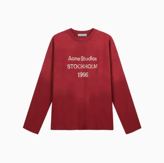 Acne Studios Stockholm 1996 Long Sleeve T-Shirt Red - 1