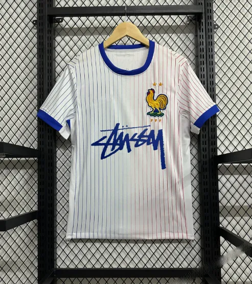 Stussy x FFF Rooster Stripe Jersey White - 1