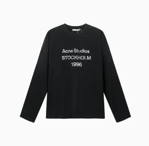 Acne Studios Stockholm 1996 Long Sleeve T-Shirt Black - 1