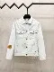 Design White Embroidered Denim Jacket - 1