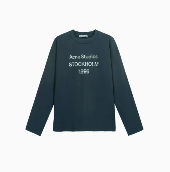 Acne Studios Stockholm 1996 Long Sleeve T-Shirt Dark Green - 1