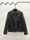 Design Embellished Denim Jacket Black - 1