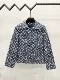 Design Tweed-Print Cropped Jacket Multicolor Outerwear - 1