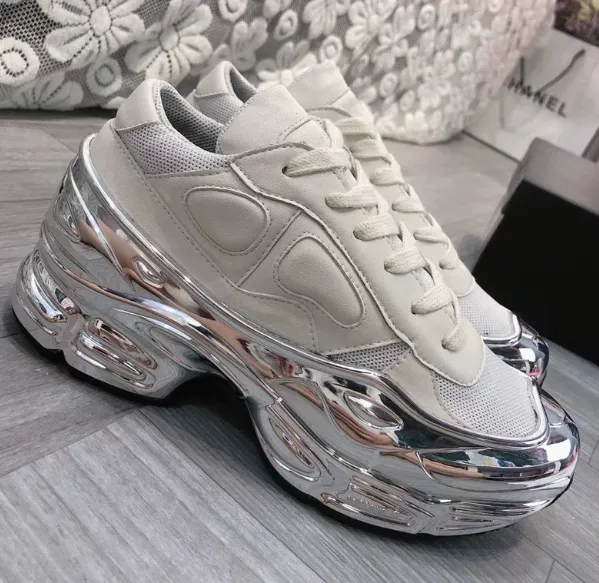 Balenciaga Triple S Chrome Silver Sneakers Chunky Sneakers - 1
