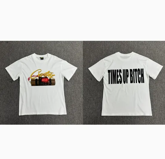 Design Times Up Bitch Graphic T-Shirt White - 1