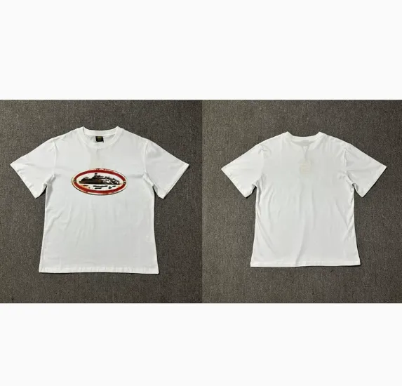 Design Oval Logo Graphic T-Shirt White Tops.t Shirts - 1