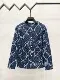 Design Geometric Print Long-Sleeve Shirt Navy - 1