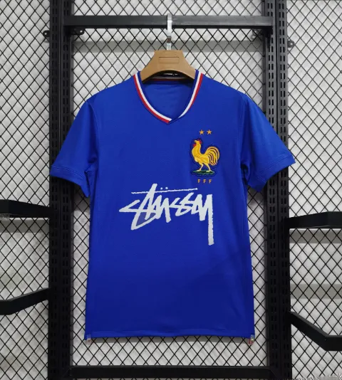 Stussy x FFF France National Team Retro Jersey Blue - 1