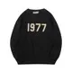 Design 1977 Print Black Crewneck Sweater - 1