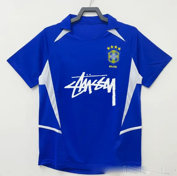 Stussy x CBF Brazil Soccer Jersey Blue - 1