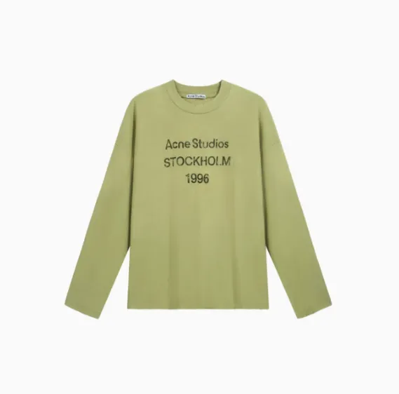 Acne Studios Stockholm 1996 Long Sleeve T-Shirt Olive Green - 1
