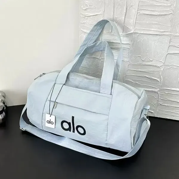 Alo Duffle Bag Light Blue Sporty Travel Bag - 1