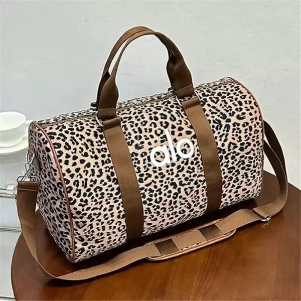 Alo Leopard Print Duffle Bag Beige Multicolor - 1