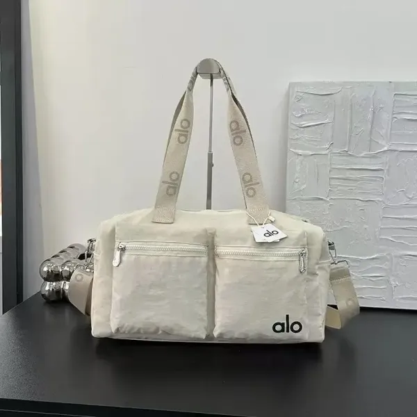 Alo Yoga Duffle Bag Beige Travel Bag - 1