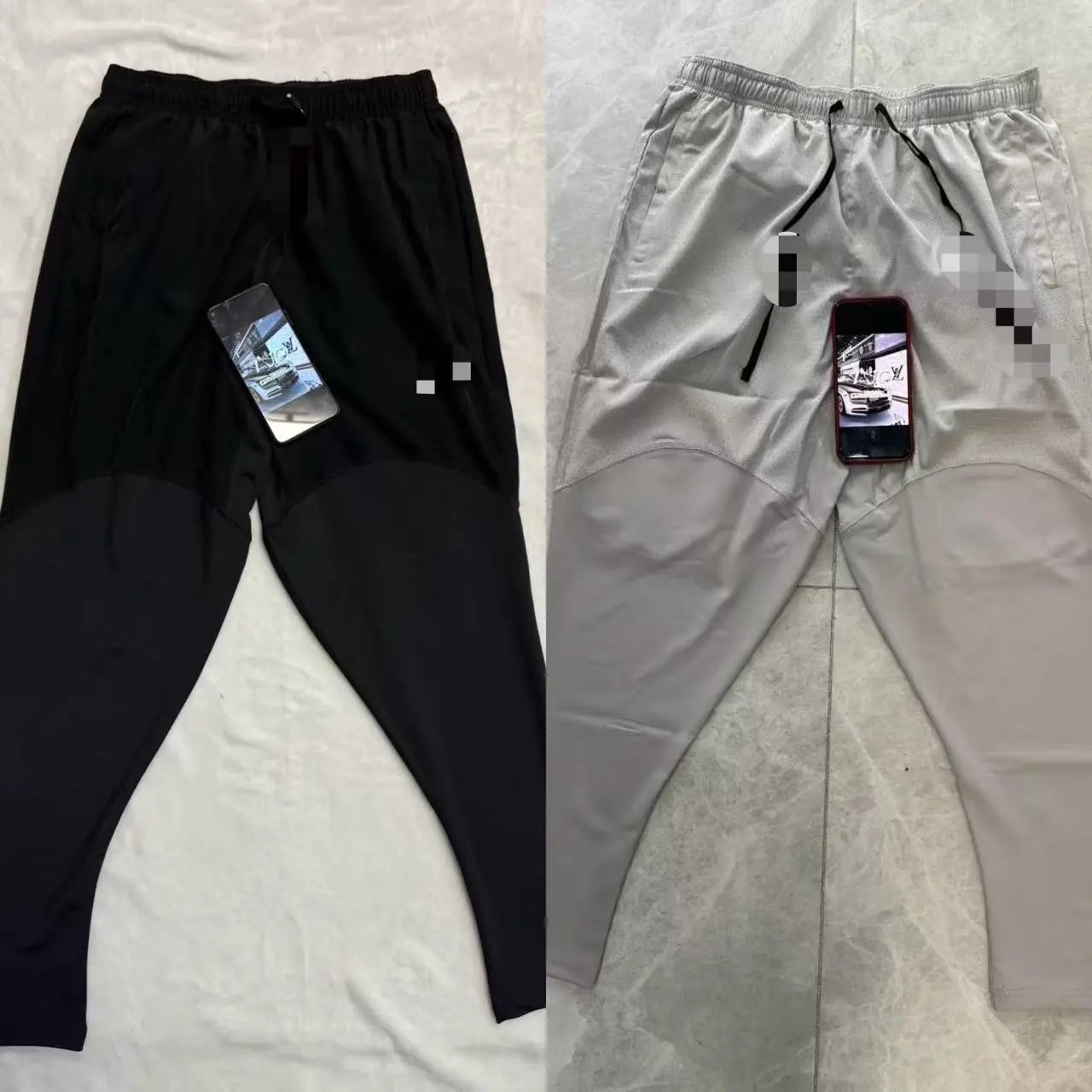 Black and gray mesh pants (no return or exchange if there are no quality issues)