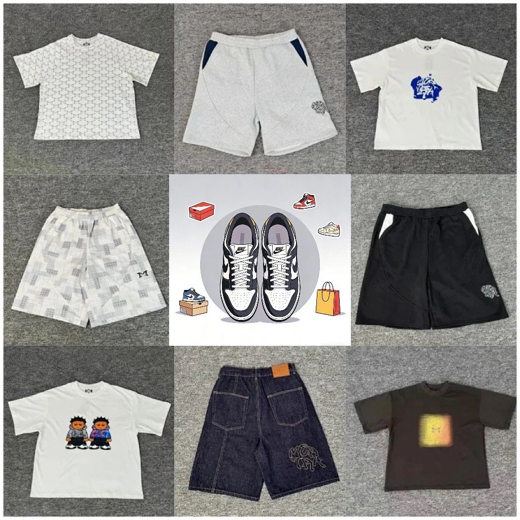 Z02 - American Retro Street Hip-Hop Short Sleeve T-Shirt and Shorts WhatsApp+86 15359913837