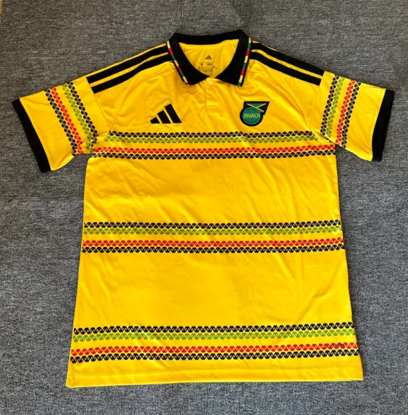 Adidas Jamaica National Team 2024 Away Polo Yellow Polo Shirt - 1