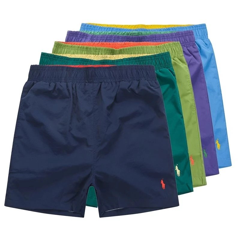 Men Polo Embroidered Pants Quick Dry Shorts Sport Pants