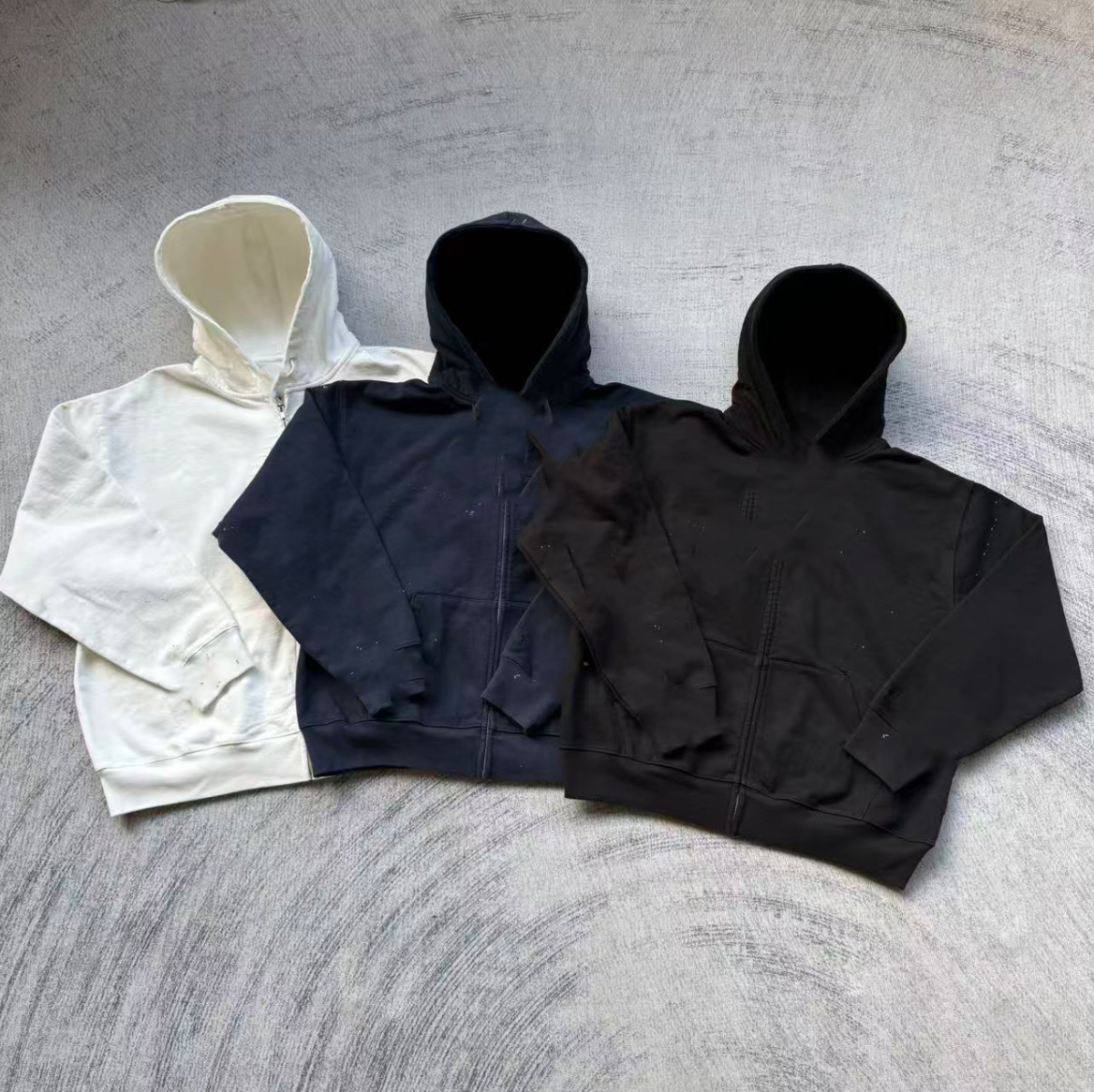 Splash ink zipper hoodie