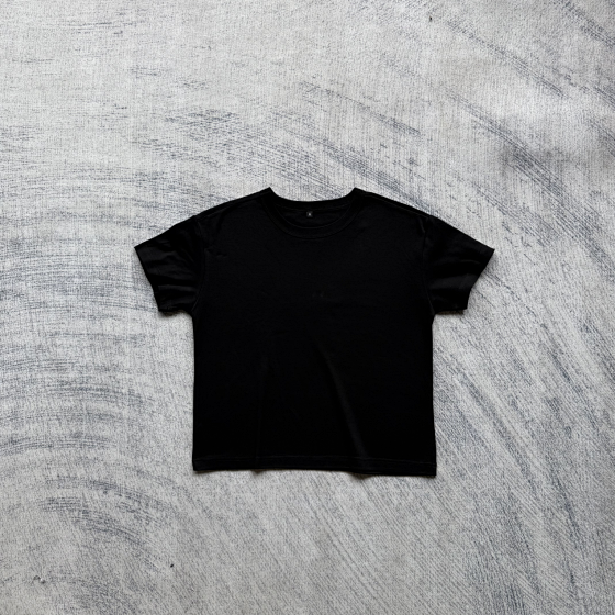 Black Slim-Fit Short Sleeve T-Shirt