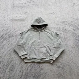 thumbnail for Blue and gray plaid reversible sweatshirt