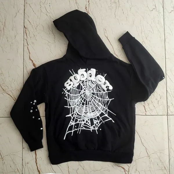 SP5DER Spider Web Hoodie Brown - 3
