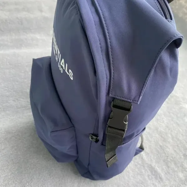 Fear of God Essentials Logo Print Navy Blue Casual Backpack - 1