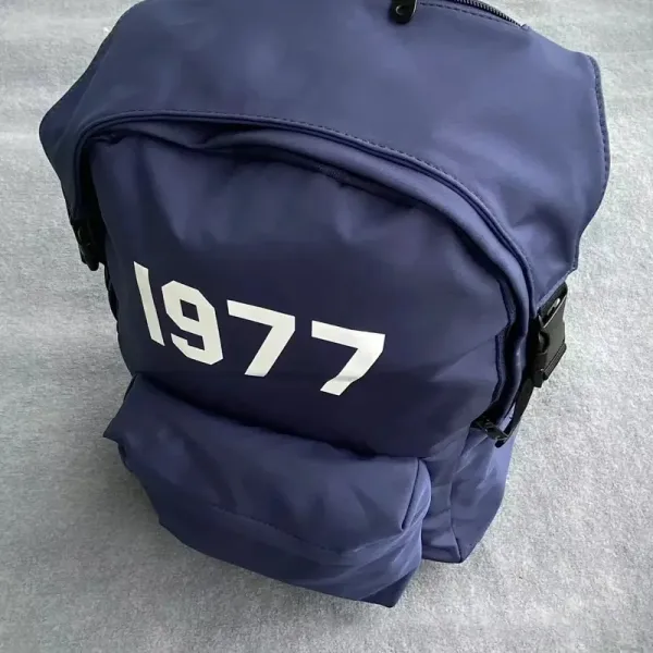 Design 1977 Numeric Print Navy Backpack - 1