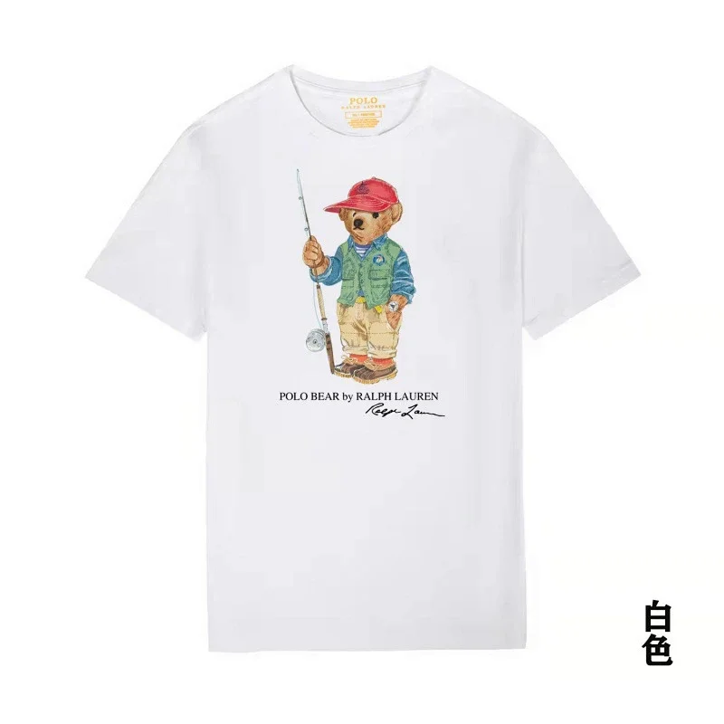 Polo Ralph Lauren White Classic Polo Bear Graphic T-Shirt