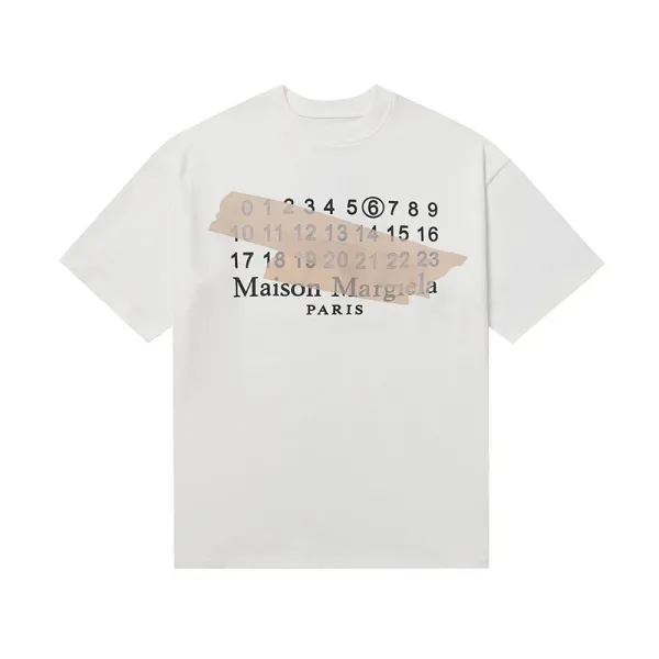 Maison Margiela Tabi Print Black Oversized T-Shirt - 9