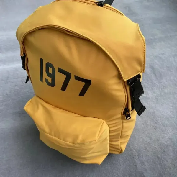 Design 1977 Print Yellow Casual Backpack - 1