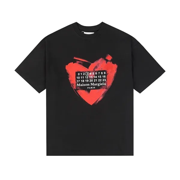 Maison Margiela Tabi Print Black Oversized T-Shirt - 8
