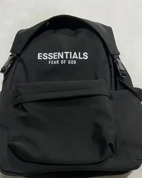 Fear of God Essentials Black Nylon Backpack Casual Backpack - 1