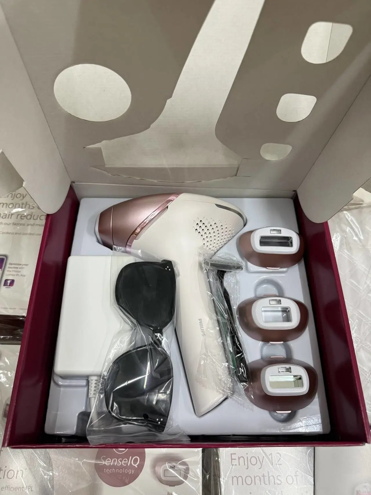 Philips Lumea IPL Rose Gold White Hair Removal Device