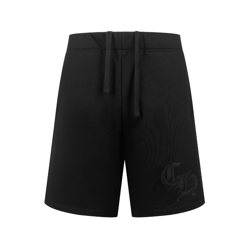 Chrome Hearts Sweat Shorts Gothic Logo Black