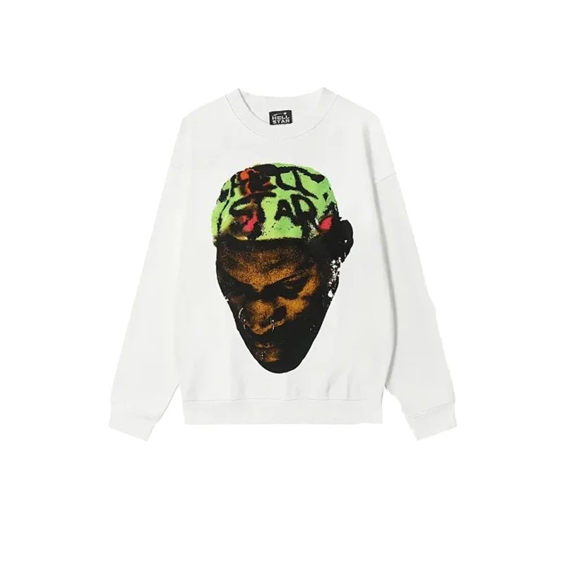 Hellstar Dennis Rodman Graphic Sweatshirt White