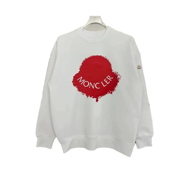 Moncler Kids Spray Logo Sweatshirt White