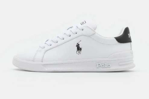 Polo Ralph Lauren Low Top Leather Sneaker with Embossed Midsole Logo