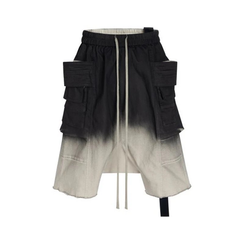 Black and White Ombre Gradient Denim Zip-Up Jacket