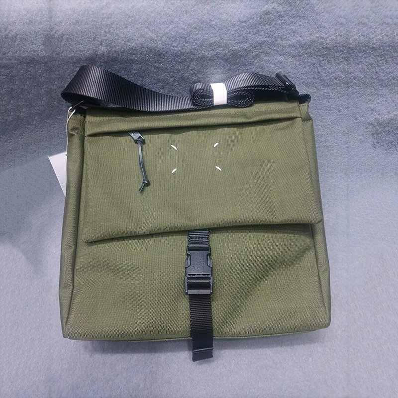 Maison Margiela Canvas Roll-Top Backpack with Signature White Stitches