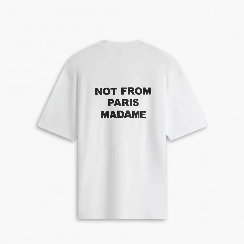 Unisex Oversized Graphic T-Shirt With Not From Paris Madame Text Print